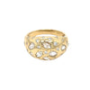 Rose Cut Diamond Ring  14K Yellow Gold 0.38 Diamond Carat Weight 0.44" Thick