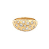 Diamond Constellation Dome Ring  14K Yellow Gold 1.08 Diamond Carat Weight 0.44" Thick