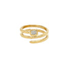Diamond Spiral Ring  14K Yellow Gold 0.21 Diamond Carat Weight 0.40" Wide