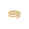 Diamond Spiral Ring  14K Yellow Gold 0.21 Diamond Carat Weight 0.40" Wide