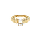 White Topaz Ring  14K Yellow Gold 1.27 White Topaz Carat Weight White Topaz: 0.27" Long X 0.20" Wide