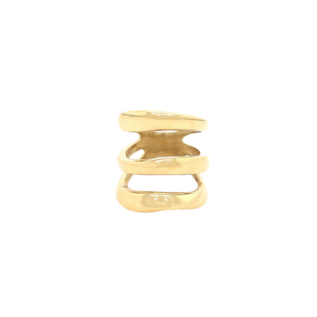 <p>3 Curved Band Ring<br></p> <ul> <li>Yellow Gold Plated</li> <li>0.95" Long</li> </ul> <p>&nbsp;</p> <p><em>For additional sizes, please<span>&nbsp;</span><a title="Contact Us" href="https://jennifermillerjewelry.com/contact-us" target="_blank">contact our boutiques</a>.</em></p>