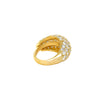 <p>CZ Dome Adjustable Ring</p> <ul> <li>Yellow Gold Plated</li> <li>0.55" Wide</li> </ul>