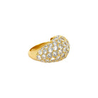 <p>CZ Dome Adjustable Ring</p> <ul> <li>Yellow Gold Plated</li> <li>0.55" Wide</li> </ul>