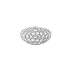 <p>CZ Dome Adjustable Ring</p> <ul> <li>White Gold Plated</li> <li>0.55" Wide</li> </ul>