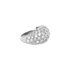 <p>CZ Dome Adjustable Ring</p> <ul> <li>White Gold Plated</li> <li>0.55" Wide</li> </ul>