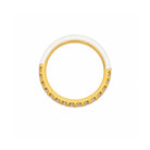 White Enamel Ring

Yellow Gold Plated
Cubic Zirconia

0.08" Thick