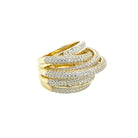 CZ Multi-Band Ring

Elevate your collection with our Multi Band Ring, featuring a crisscross design adorned with sparkling cubic zirconia stones. This staple piece effortlessly combines elegance and modern style, making it perfect for both everyday wear and special occasions.

Yellow Gold Plated Over Silver
0.75" Wide