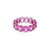 Pink Sapphire Eternity Ring  18K Rose Gold Plated Over Pink Rhodium 10.77 Sapphire Carat Weight 0.27" Thick