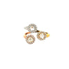 Three Diamond Open Ring
