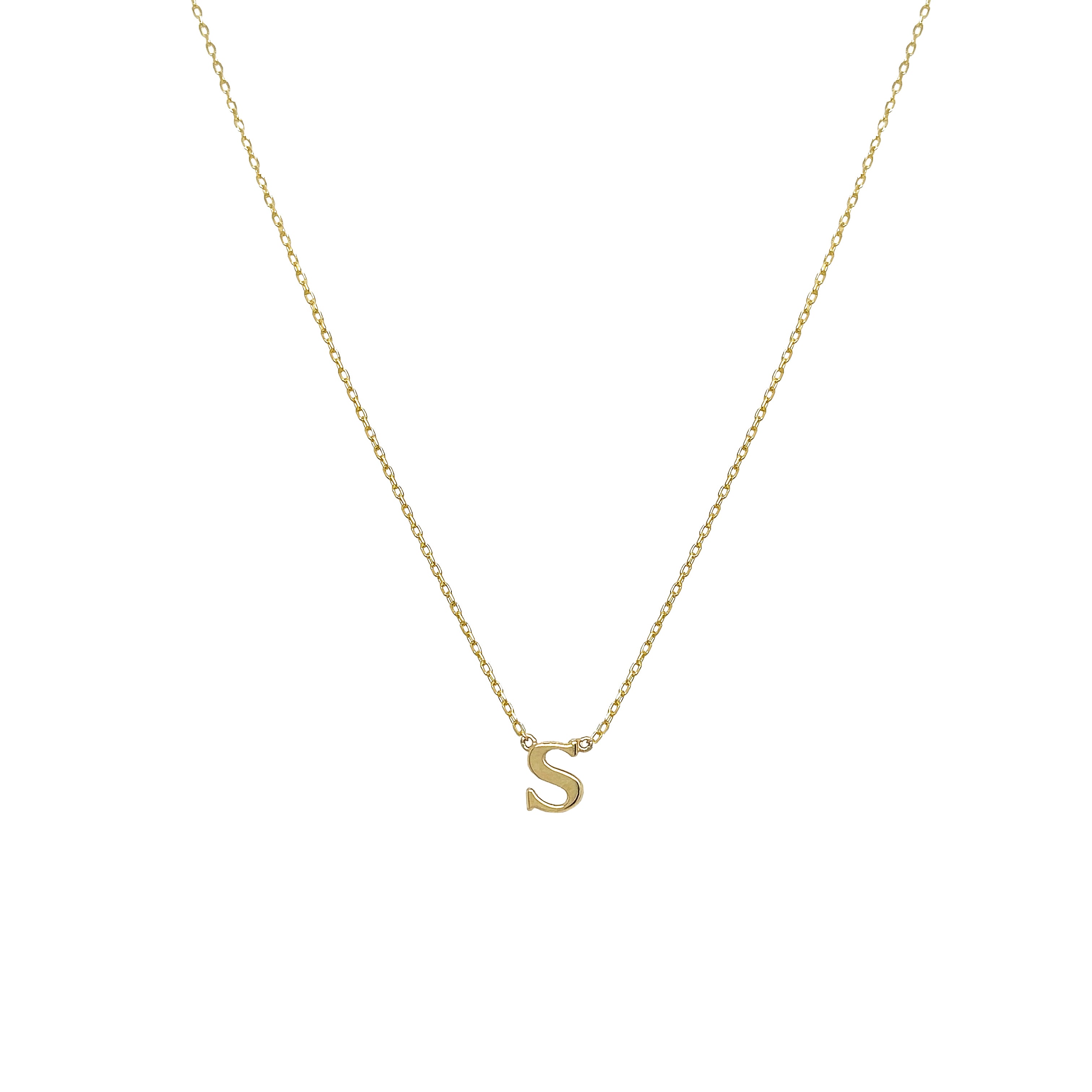 14K Gold Initial Necklace View 1