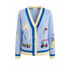 Back by popular demand, our signature&nbsp;Golf Cardigan returns in a brand-new light blue and beige colorway just in time for the summer’s biggest moments on the links. Featuring the same relaxed silhouette and iconic embroidered patches that made the original a sell-out, this limited-edition layer captures the effortless elegance of a morning at the clubhouse. Secure yours now through our exclusive pre-order to ensure you're ready for tournament season this June.

Relaxed Fit
Runs true-to-size
Hand Wash C