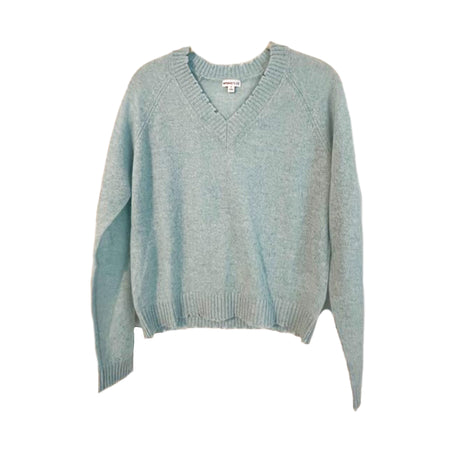 Blue V-Neck Cashmere Sweater