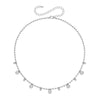 Dangling Bezel Ball Chain Necklace

14K White Gold Plated
Adjustable- Can be worn 16.5-20.5"
5 Bezel-set High Intensity 6 mm CZ, or 0.75 Ct Equivalent
3.3 mm Ball Chain
12mm x 6mm Lobster Trigger Clasp