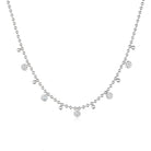 Dangling Bezel Ball Chain Necklace

14K White Gold Plated
Adjustable- Can be worn 16.5-20.5"
5 Bezel-set High Intensity 6 mm CZ, or 0.75 Ct Equivalent
3.3 mm Ball Chain
12mm x 6mm Lobster Trigger Clasp