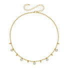 Dangling Bezel Ball Chain Necklace

14K Yellow Gold Plated
Adjustable- Can be worn 16.5-20.5"
5 Bezel-set High Intensity 6 mm CZ, or 0.75 Ct Equivalent
3.3 mm Ball Chain
12mm x 6mm Lobster Trigger Clasp