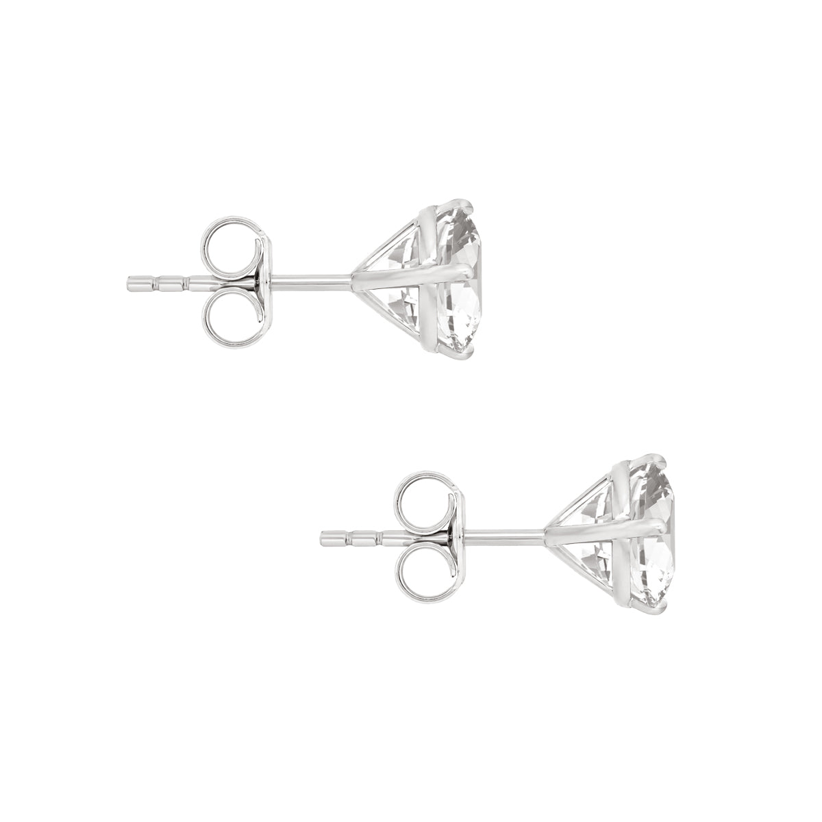 14K Lab Grown Diamond Stud Earrings View 4