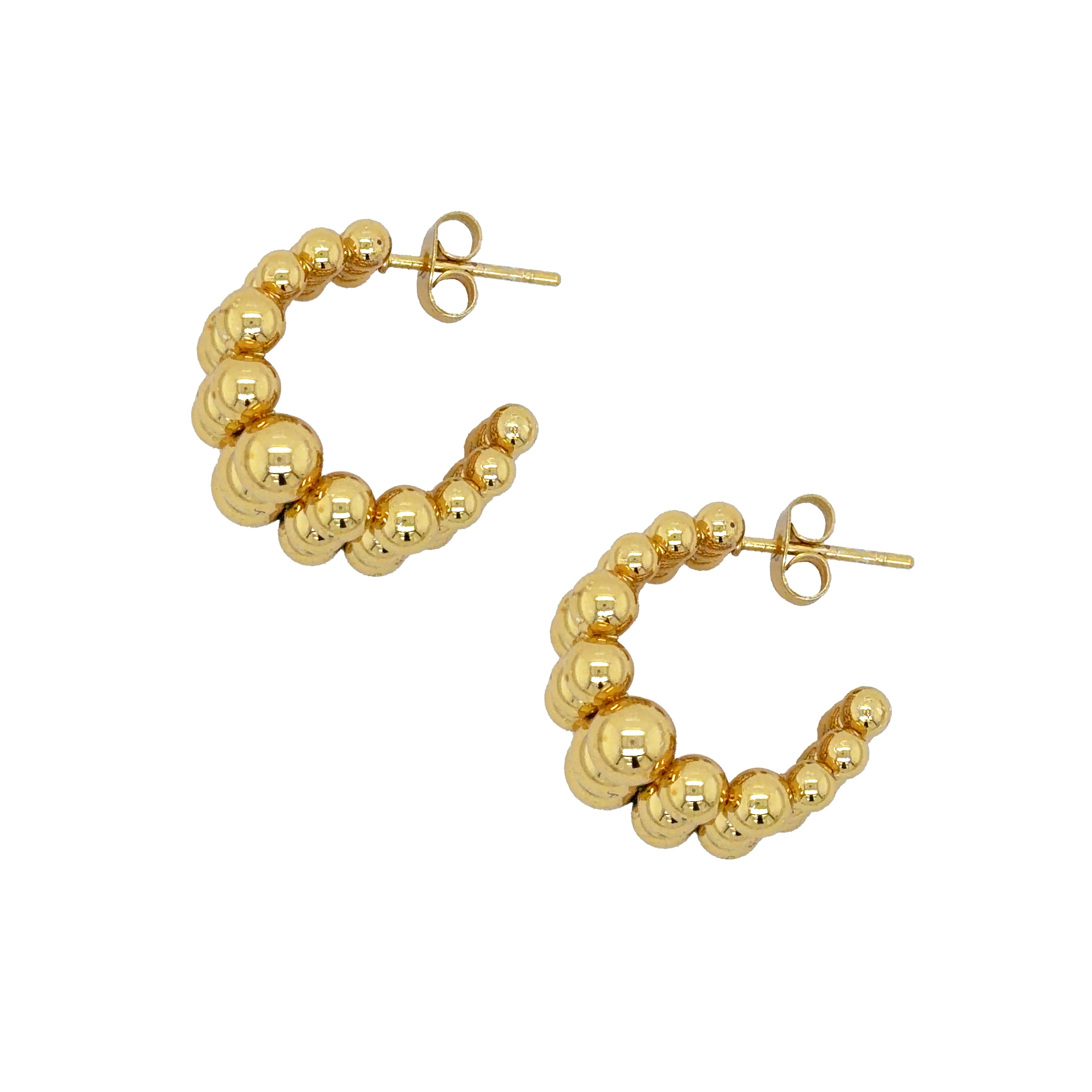 Triple Ball Hoop Shape Earrings

Yellow Gold Plated
0.75" Long X 0.59" Wide