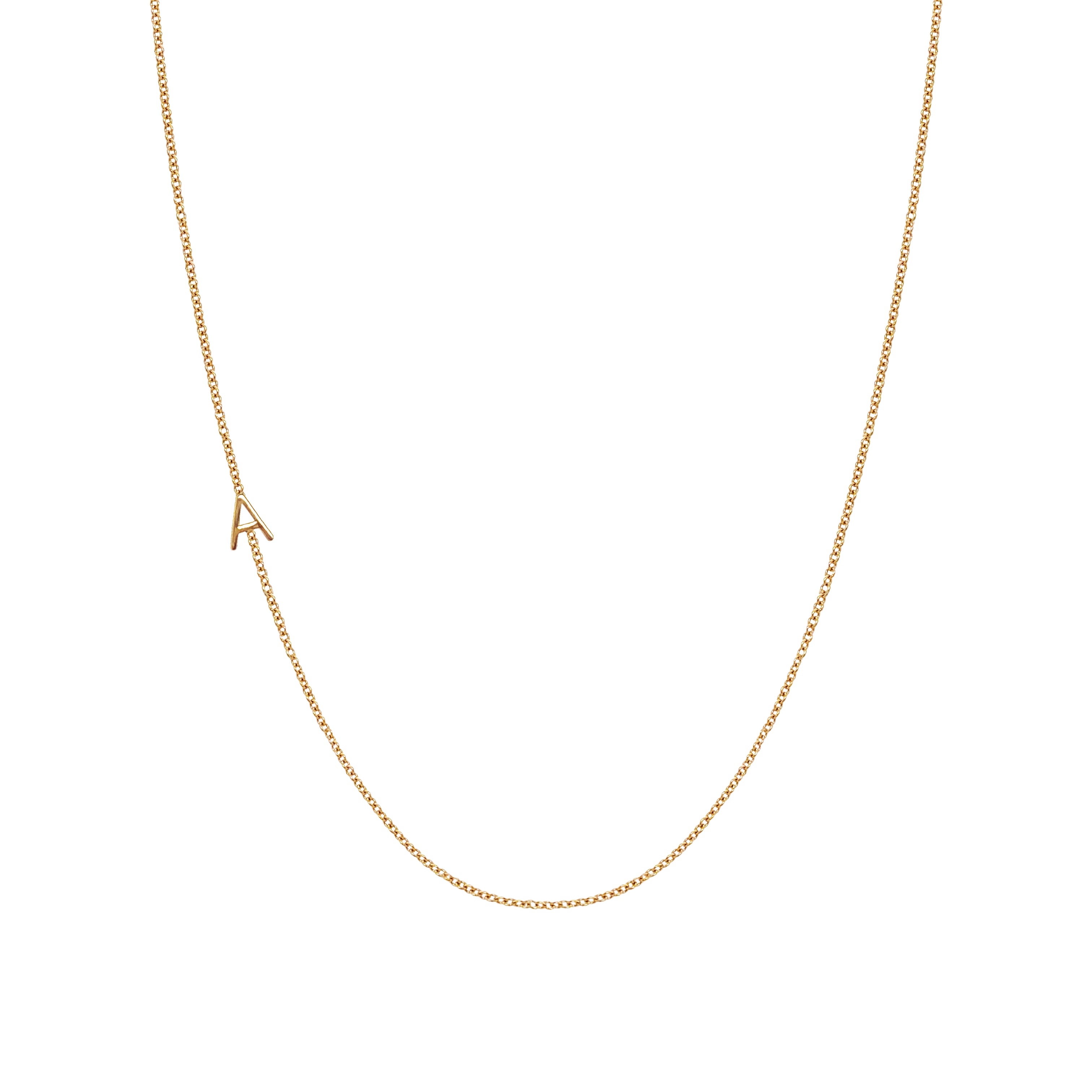 14K Mini Initial Necklace View 1