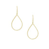Pave Faux Diamond Teardrop Pierced Earrings  Yellow Gold Plated 1.5" Long Adds lightweight and breezy sparkle to your look