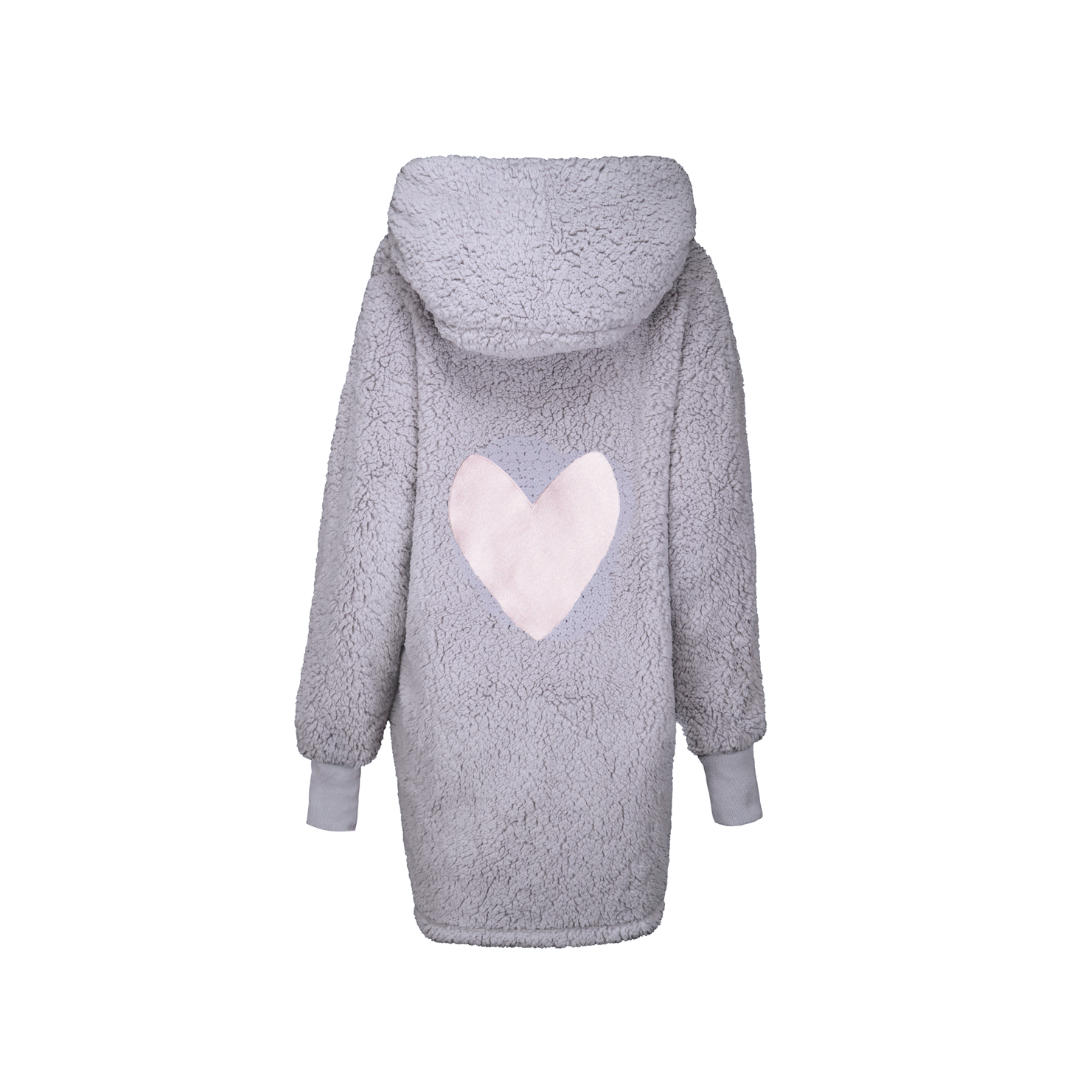 The viral favorite is back—with a little extra love.&nbsp;Meet the lounger that sells out fast and lives up to the hype. THE BEST LOUNGER IN THE WORLD BY JILL MARTIN™ in Chateau Grey w/ Heart&nbsp;is your cozy, do-it-all essential made from not one, but two of our best-selling blanket fabrics.

Soft, plush, and unbelievably wearable, this luxe oversized piece is part hoodie, part robe, part blanket—and 100% comfort. With elevated details like thumbhole cuffs, an easy button closure, an oversized hood, and a