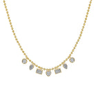 Pave Charm Ball Chain Necklace

14K Yellow Gold Plated
Adjustable- Can be worn 16.5-21"

6.5mm CZ Pave Disc Charms &nbsp;
8mm x 6mm CZ Pave Pear &amp; Square Charms&nbsp;
3.3 mm Ball Chain&nbsp;
12mm x 6mm Lobster Trigger Clasp