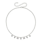 Pave Charm Ball Chain Necklace

14K White Gold Plated
Adjustable- Can be worn 16.5-20.5"

6.5mm CZ Pave Disc Charms &nbsp;
8mm x 6mm CZ Pave Pear &amp; Square Charms&nbsp;
3.3 mm Ball Chain&nbsp;
12mm x 6mm Lobster Trigger Clasp