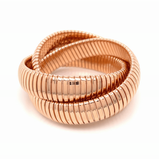 Triple Strand Bracelet Rose Gold