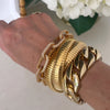 Chunky yellow gold bracelet party