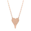 Rose gold plain heart necklace • 5.35 grams of 14k gold • Heart: 1" Length X 0.75" Width • 18" Long Engraving is optional and free