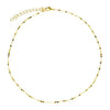 Twinkle Choker Necklace  Yellow Gold Plated 12.5-15.5" Long