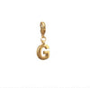Letter G Initial Clasp Charm  Yellow Gold Plated Each initial is approximately 1/2"