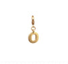 Letter O Initial Clasp Charm  Yellow Gold Plated Each initial is approximately 1/2"