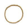 Metal Beaded Stretch Bracelet  Yellow Gold Plated 4MM Bead