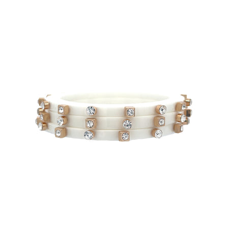 Medium White Bracelet Set