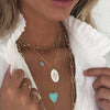 Turquoise & Diamond Star Necklace