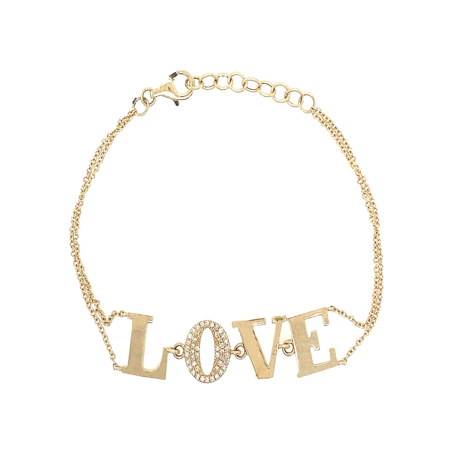 Pave Diamond Love Bracelet