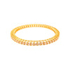 Champagne CZ Round Stone Bangle Bracelet  Yellow Gold Plated Prong Set CZs 2.50" Diameter 0.18" Thick