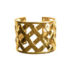 Polished Basket Weave Cuff  Yellow Gold Plated 1.81" Wide As seen on The Today Show with Hoda and Kathie Lee