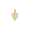 Heart Charm Pendant  10K Yellow Gold Plated 0.90" Long X 0.55" Wide 1.50 MM Thick