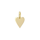 Heart Charm Pendant  10K Yellow Gold Plated 0.90" Long X 0.55" Wide 1.50 MM Thick