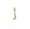 Letter J Initial Clasp Charm  Yellow Gold Plated Each initial is approximately 1/2"