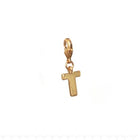 Letter T Initial Clasp Charm  Yellow Gold Plated Each initial is approximately 1/2"