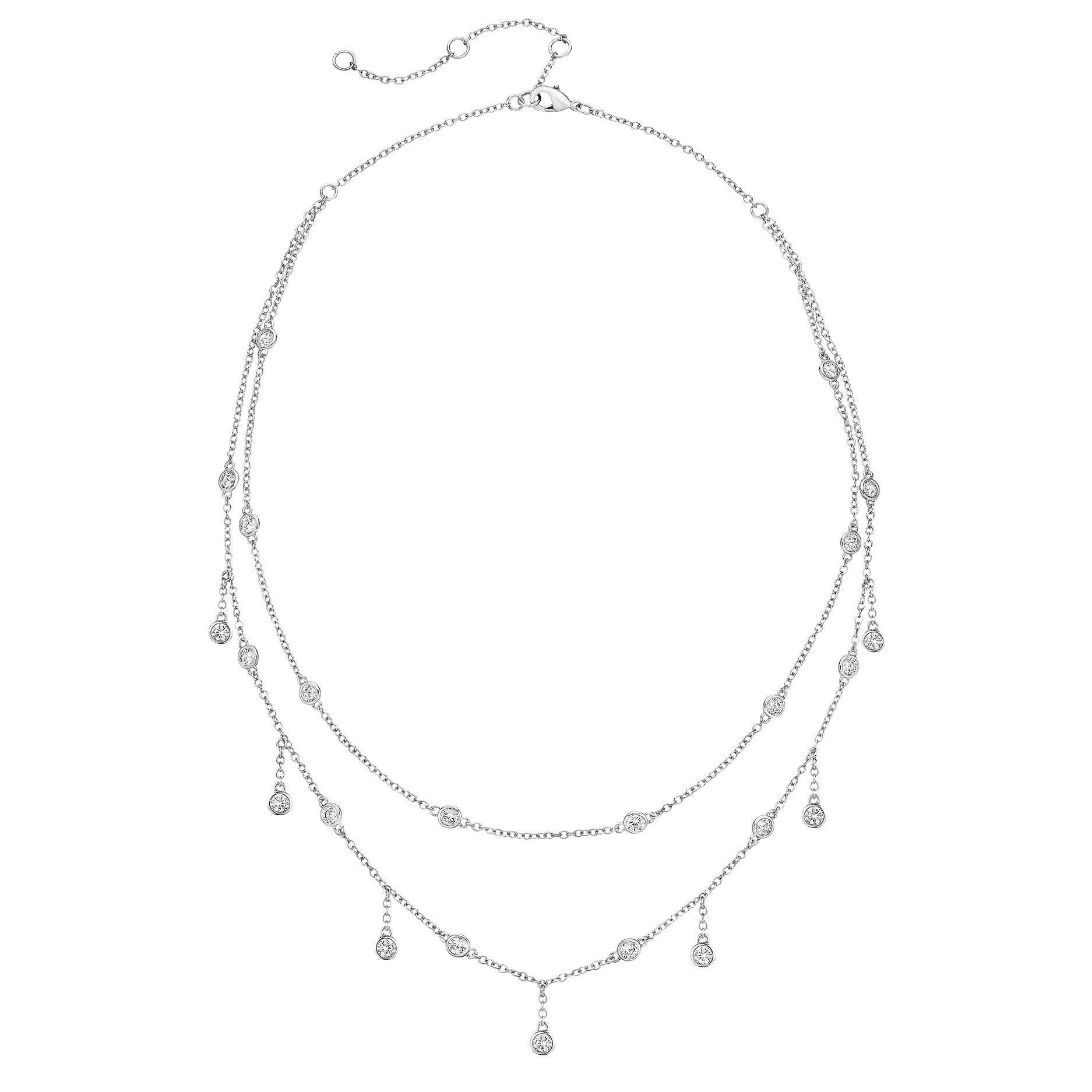 Double Layer Bezel Necklace – Jennifer Miller Jewelry
