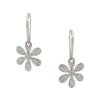 Pave Faux Diamond Daisy Drop Pierced Earrings  White Gold Plated 2.0" Long X 0.88" Wide As worn by Hoda Kotb As seen on The Today Show