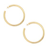 Yellow Gold Plated Jumbo Hoop Pierced Earrings  Yellow Gold Plated 3.15" Diameter 0.25" Thick