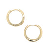Yellow Gold Plated Chunky Medium Hoop Earrings  Yellow Gold Plated 0.80" Diameter  0.26" Thick