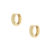 Yellow Gold Plated Chunky Huggie Hoop Pierced Earrings  Yellow Gold Plated 0.50" High X 0.55" Wide 0.15" Thick