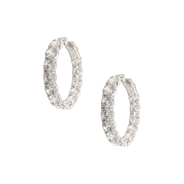 Round Crystal Hoop Earrings – Jennifer Miller Jewelry