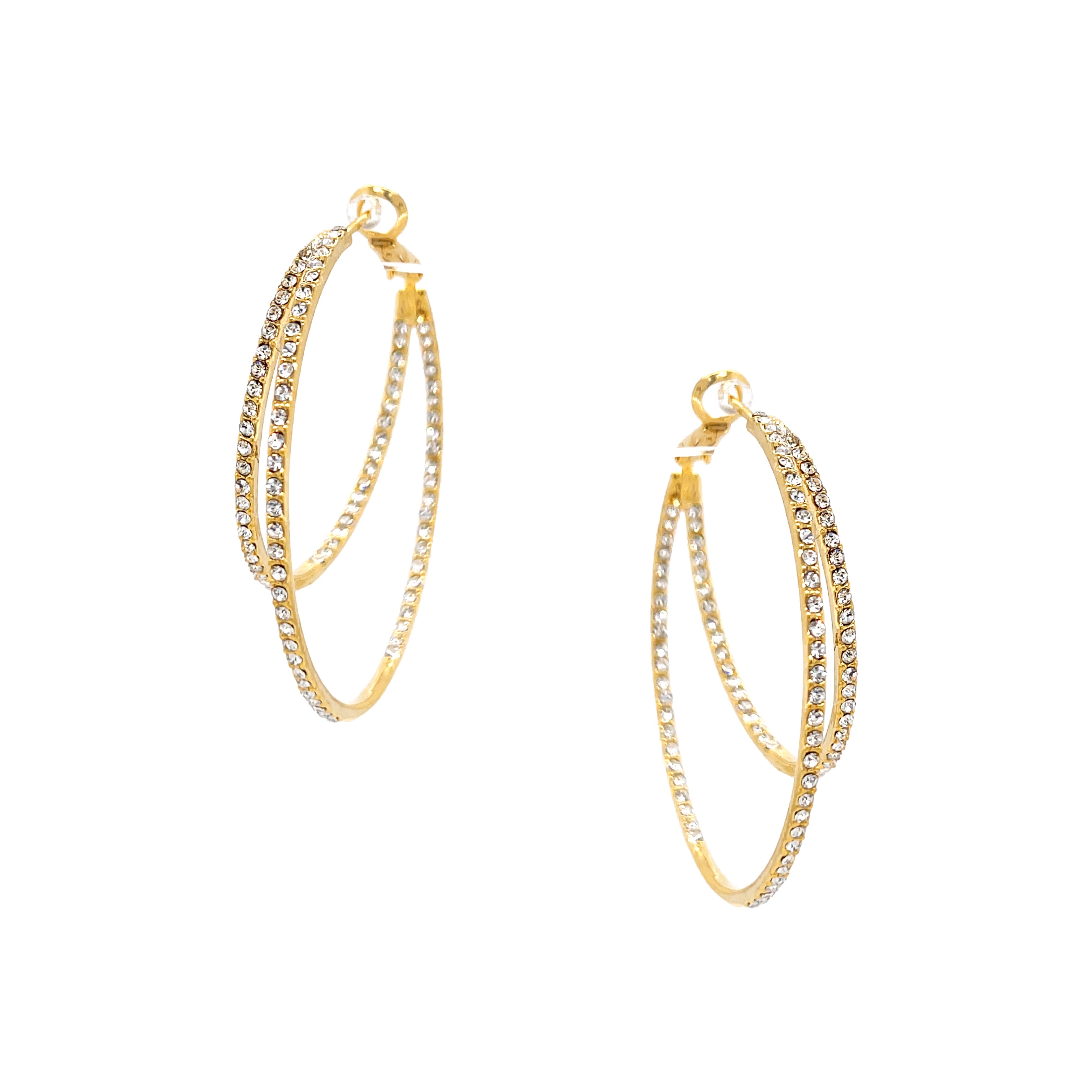 Double Pave Hoops - YELLOW – Jennifer Miller Jewelry